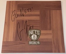 CAMERON JOHNSON CAM BROOKLYN NETS SIGNED AUTOGRAPHED 12X12 FLOORBOARD +INSC RARE