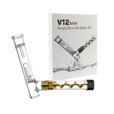 V12 Mini Kit Herb Pipe Twisty Blunt Tobacco Smoking Glass Filter —Randomly Color
