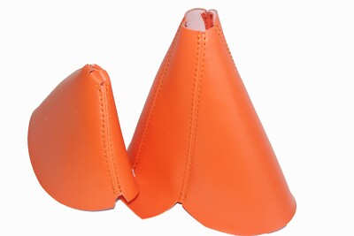 Fits 90-96 Nissan 300ZX (Z32) Leather Manual & E-Brake Boots SET Orange