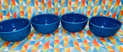 NEW LAPIS BLUE SET of 4 FIESTA 22 oz small BISTRO BOWLS FIESTAWARE Free Ship