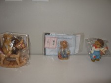 3 Cherished Teddies Homer  Friend, Tom, Jan Orig Boxes