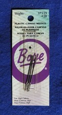 3pc Plastic Canvas Needles Size 18 Metal 2" Long Wright's Boye 37519 Large Eye