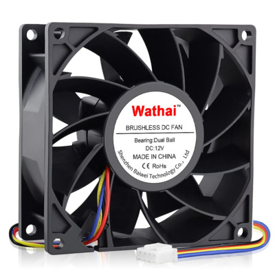 92Mm X 38Mm 90Mm Dual Ball 12V High Airflow Fan DC High Speed Pressure Cooling F