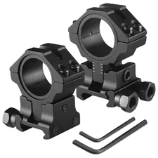 2Pcs Precision Scope Rings 1''/30mm Adjustable Height Scope Mount for 20mm Rail
