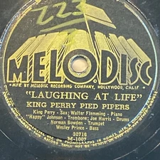 1946 BLUES - King Perry - Happy Johnson 78 rpm MELODISC 1007 LAUGHING AT LIFE E