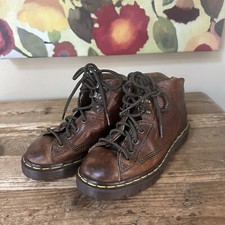 Dr. Martens Leather Ankle Boots Air Wair 90  s Made In England Unisex Youth 3