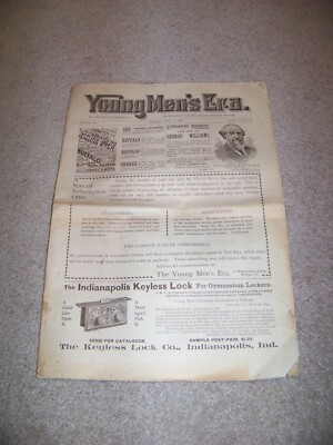 1894 Young Men's YMCA Era Van Derlip Hoehn Indianapolis Keyless Lock Indiana