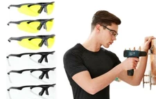 CLEAR SAFETY GLASSES Z87+ goggles protective eyewear hega  amber automotive