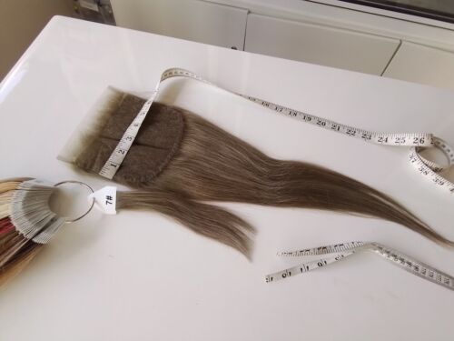 12A 18INCH HD LACE 6x6 ASH GREY CLOSURE BRAZILIAN VIRGIN HUMAN HAIR STRAIGHT 90g - Picture 1 of 5