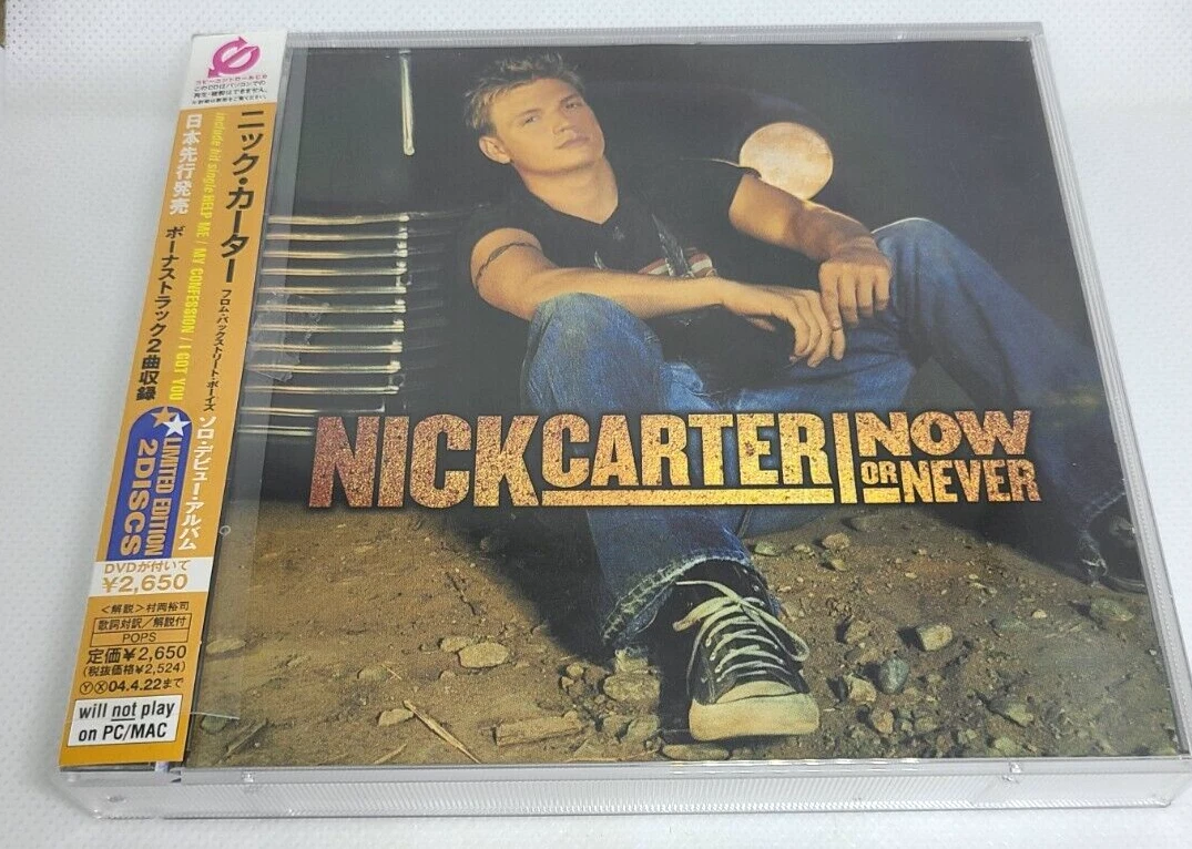 Nick Carter Backstreet Boys Now Or Never JAPAN 1st LTD CD&DVD w/Booklet,OBI,Card