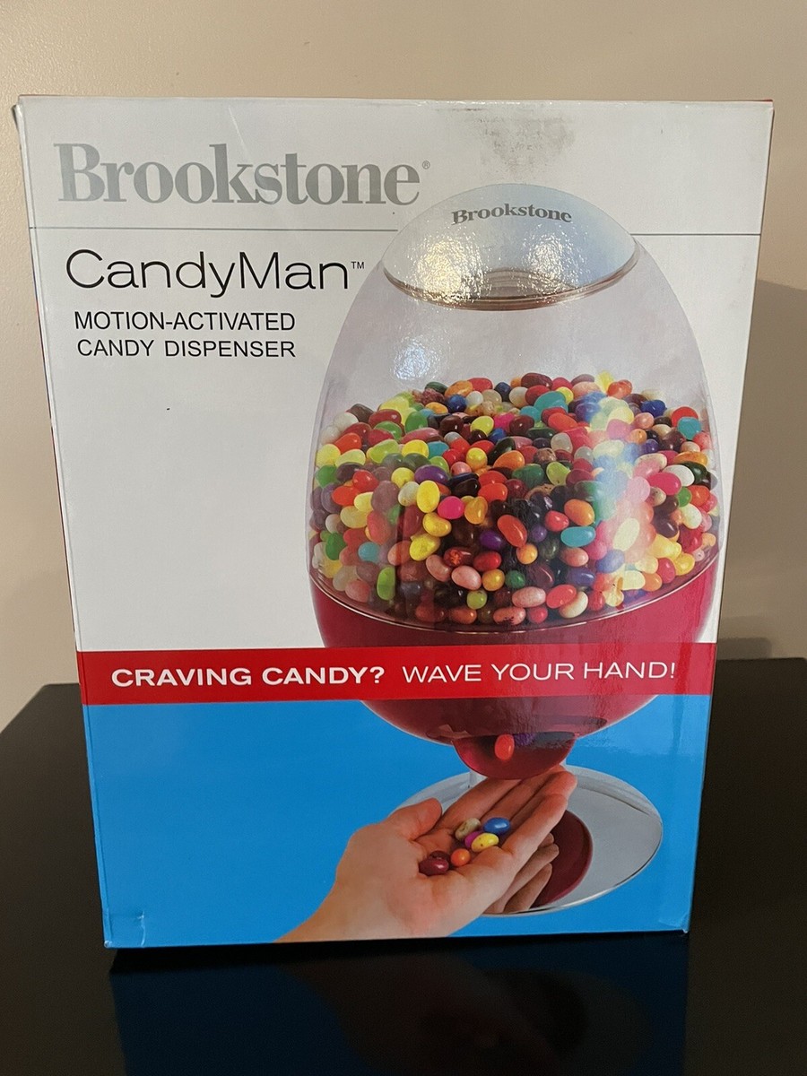 Brookstone Candyman Motion Activated Candy Dispenser Red Silver | eBay