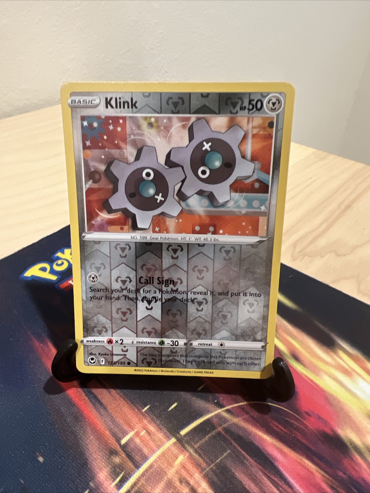 Klink 123/195 Reverse Holo Silver Tempest Pokemon TCG Card NM/MINT