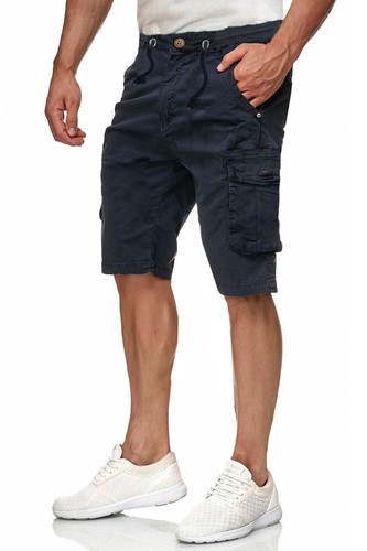 Bermuda uomo Cargo pantaloncini con Tasche Corti al Ginocchio Elastico  laterali | eBay