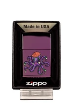 Zombie Octopus - High Polish Purple/Abyss Zippo Lighter - Standard Insert
