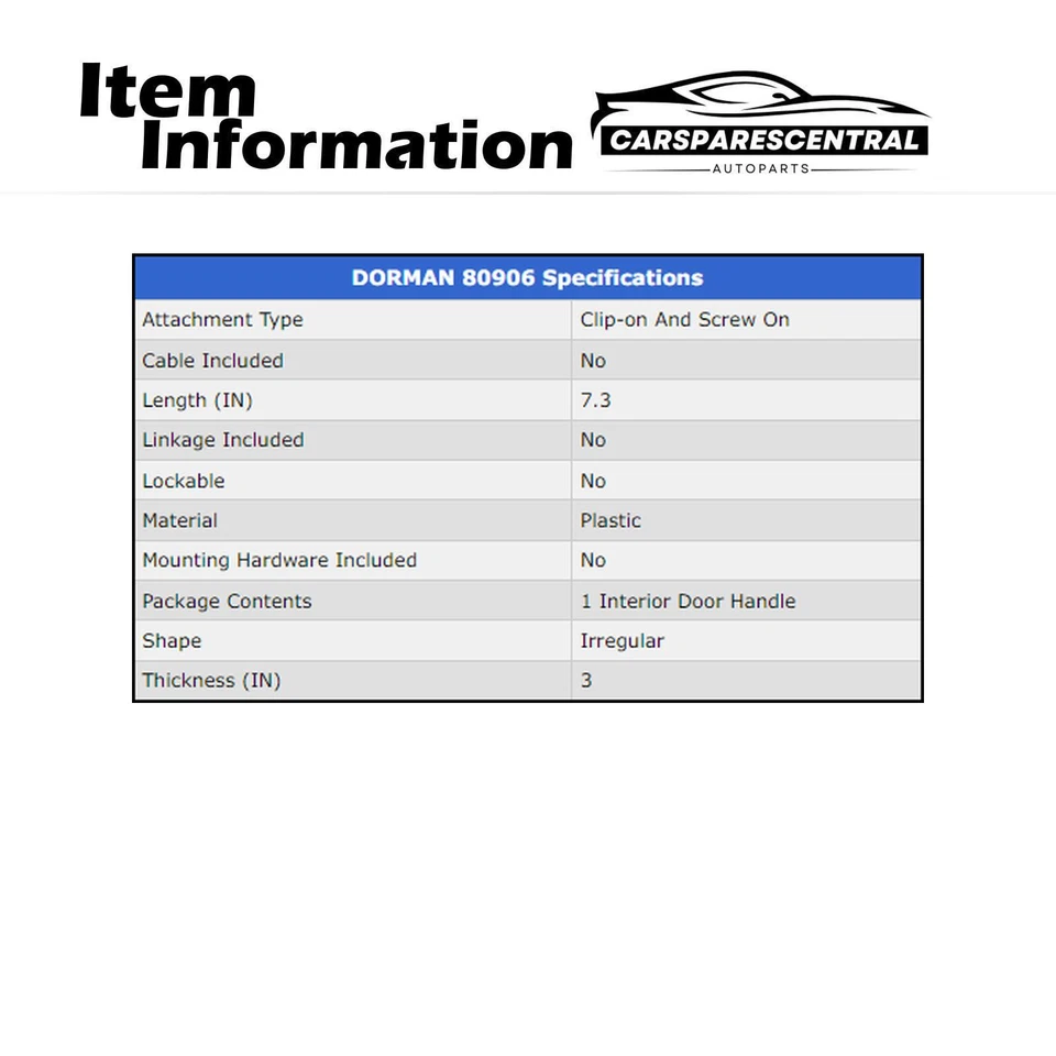 For Lincoln Navigator 5.4L 1998-2002 Dorman Interior Door Handle Rear Left - Image 4 of 4