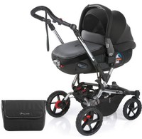 Jane Crosswalk Pushchair Black With Matrix Light 2 Carrycot Bag & Raincover Jane Crosswalk Pushchair Black With Matrix Light 2 Carrycot Bag & Raincover