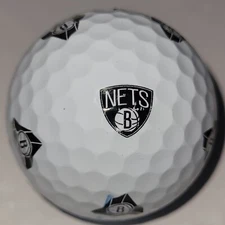 1ct Taylormade Pix Brooklyn Nets NBA Basketball Logo Golf Ball (Bg 1.3)