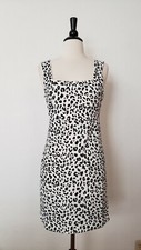 New Dress Size Small Bodycon Leopard Animal Print Black White