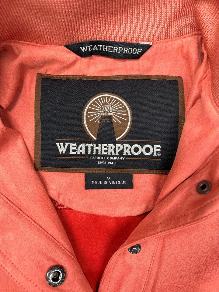 Weatherproof Vintage Pullover Jacket Buttoned Mock Neck Coral - Image 2 of 4