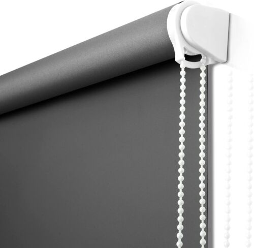 100% Blackout Roller Blinds Commercial Quality Back UV Coated Dark Grey - Picture 22 of 24