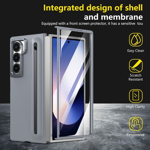 Shockproof Stand Pen Slot Case +Screen Protector+Stylus For Samsung Z Fold 7/6 - Picture 39 of 73