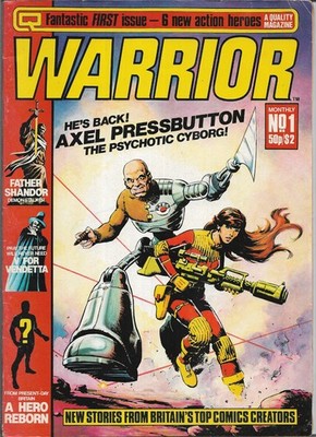 QUALITY Magazine : WARRIOR #1 (1st ''V for Vendetta'') Alan Moore (John Bolton)