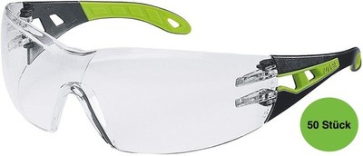 50 St Uvex Pheos Supravision Arbeitsschutzbrille 9192225 schwarz grün 9192
