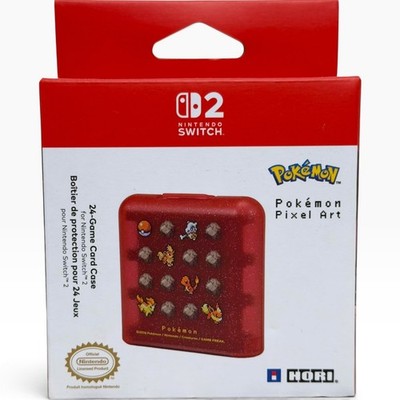 HORI Nintendo Switch 24 Game Card Case Pokemon Pixel Art Red NSX-188U SHIP NOW