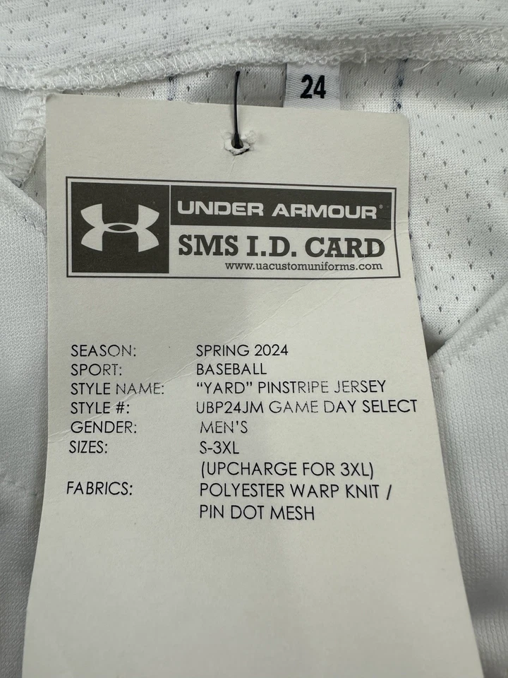 Camiseta deportiva de béisbol Auburn Tigers pantalones uniforme para hombre grande a rayas Under Armour Foto 4 de 4