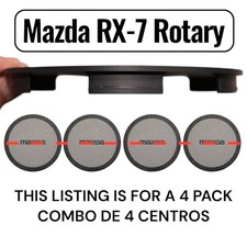 Mazda Classic Triangle Rim Center Hub Caps Centro Dorito Con Clips Rx7 Set 4 Mazda Classic Triangle Rim Center Hub Caps Centro Dorito Con Clips Rx7 Set 4