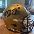 Earl Campbell Signed NFL 100th Logo Gold Riddell F/S Speed Rep Helmet -(SS COA)