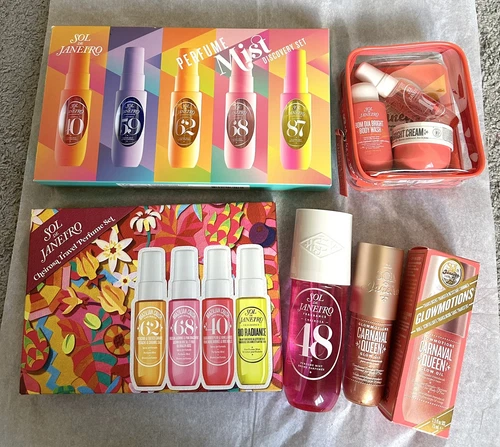 NEW SOL DE JANEIRO Bundle Set/Body Mists/Glowmotion Carnaval Queen/Bom Dia Set