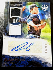 2018 PANINI DIAMOND KINGS ROOKIE MATERIALS & SIGNATURE - DILLON PETERS MARLINS