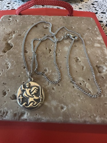 Nicht mehr produziert JAMES AVERY Sterlingsilber ST. CHRISTOPHER ANHÄNGER MEDAILLON mit KETTE - Bild 1 von 14
