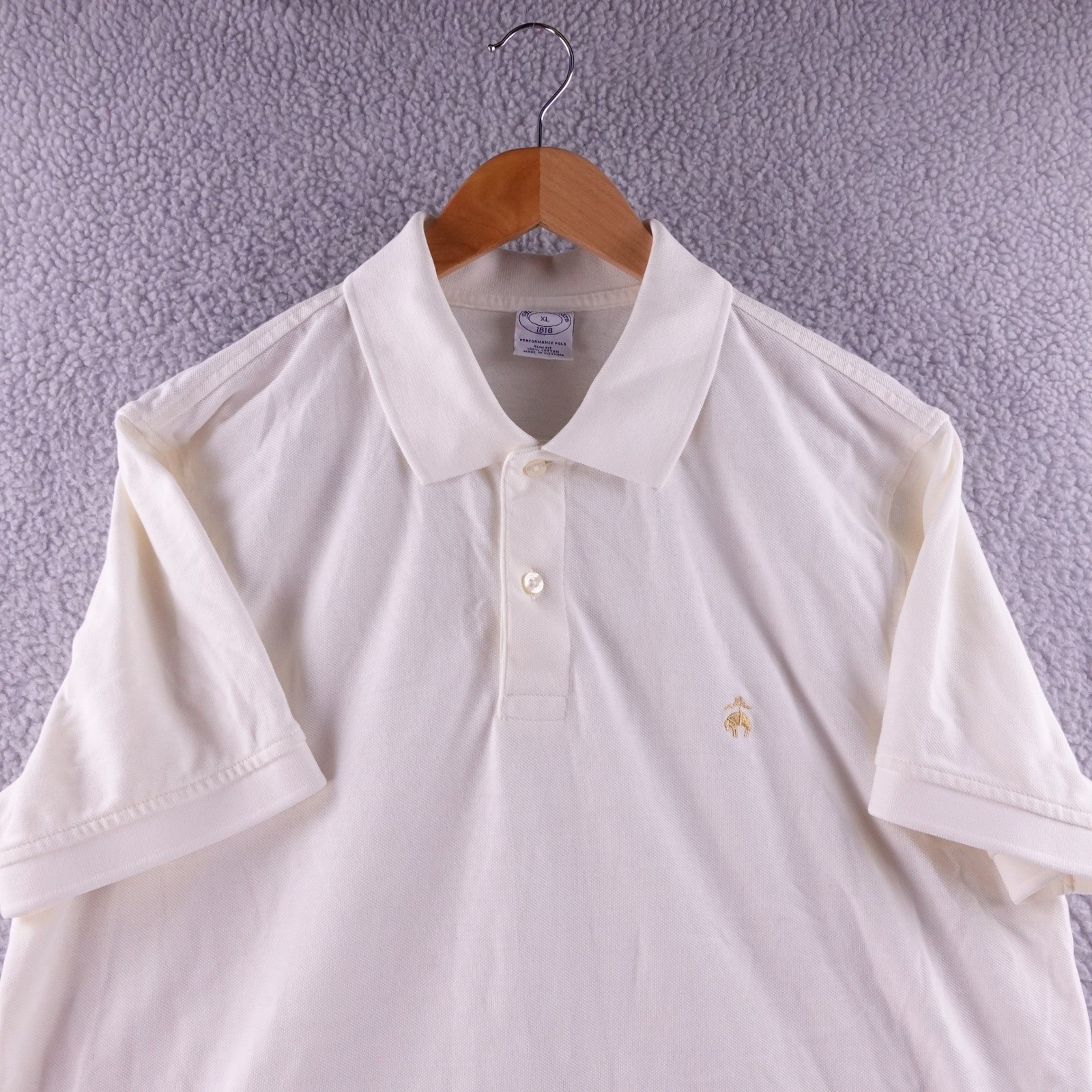 Brooks Brothers 1818 Performance Polo Shirt XL Slim Fit Short Sleeve Mens