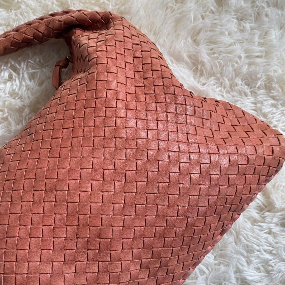 BOTTEGA VENETA INTRECCIATO Hobo one belt Women's Shoulder Bag Elegant Brown USED thumbnail 3