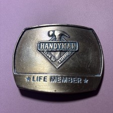 Vintage 1996 Handyman Club of America Life Member Belt Buckle