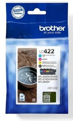 Genuine Brother Tintenpatronen-Set - Schwarz/Cyan/Magenta/Gelb ( LC-422VAL)