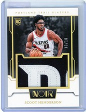 Scoot Henderson - 2024 Panini Noir Jersey Patch Rookie Gold 10/10