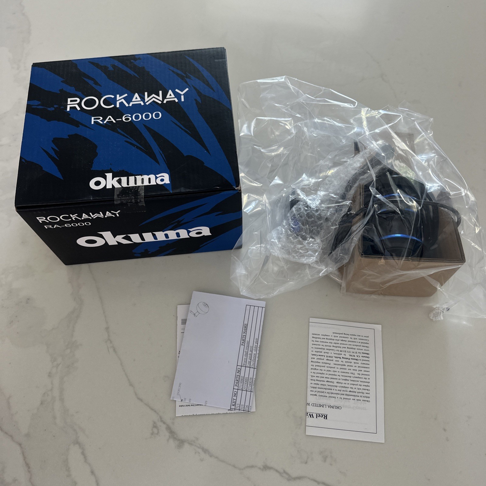 Okuma Rockaway RA-6000 Spinning Reel 5.3:1 4+1BB 26.5lb Max 