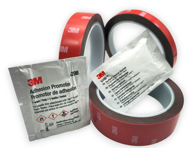 3M doppelseitiges Klebeband 4229P Set Montageband + Reinigung + Primer 4298 