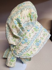 Vintage Sun Bonnet Prairie Frontier Pioneer Style Handmade Pink Blue Flowers