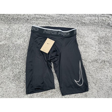Nike Pro Dri Fit Mens Black Training Compression Shorts Elastic Waist Size S NWT