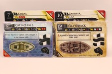 WizKids Pirates Lot of 4 Ships Kirbac Zanzibar Silverback Cat's Claw