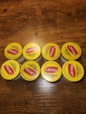 Bulk Lot of 8 Carmex Original Classic Lip Balm Jar, 0.25 oz Each 8 pack