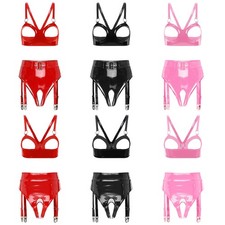 Frauen Outfit Open Cup Bikini Nackt Unterwäs...