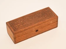 Antique Wheeler & Wilson Sewing Machines Carved Wooden Hinged Box