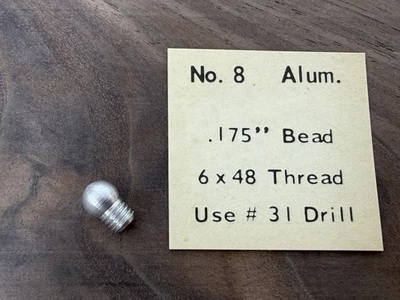 Remington 1148 1100 870 Ithaca 37 #8 Brownell Aluminum Silver Shotgun Bead Sight