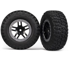 Traxxas 110 Slash 4x4 Vxl Bfg Mud-terrain Tires Sct Ss Wheel Satin Chrome 