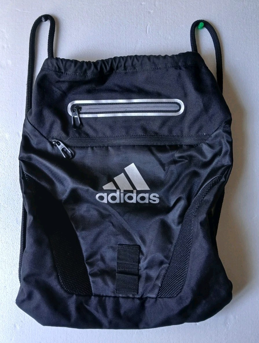 Adidas Rumble Drawstring Backpack Black Cinch Sac… - image 1